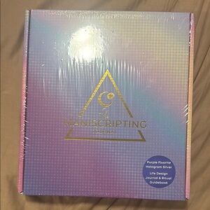 “The Maniscripting Journal” Purple Fluorite Hologram Silver Journal/Ritual Book